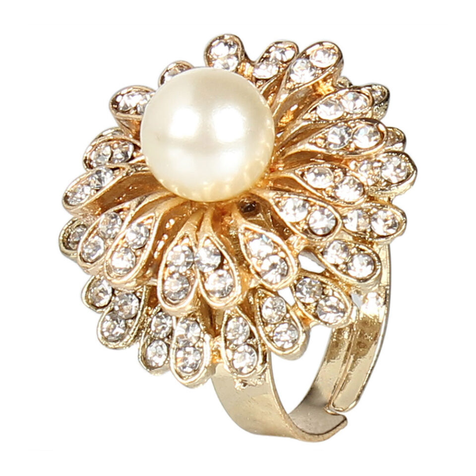 crystal beaded ring for woman