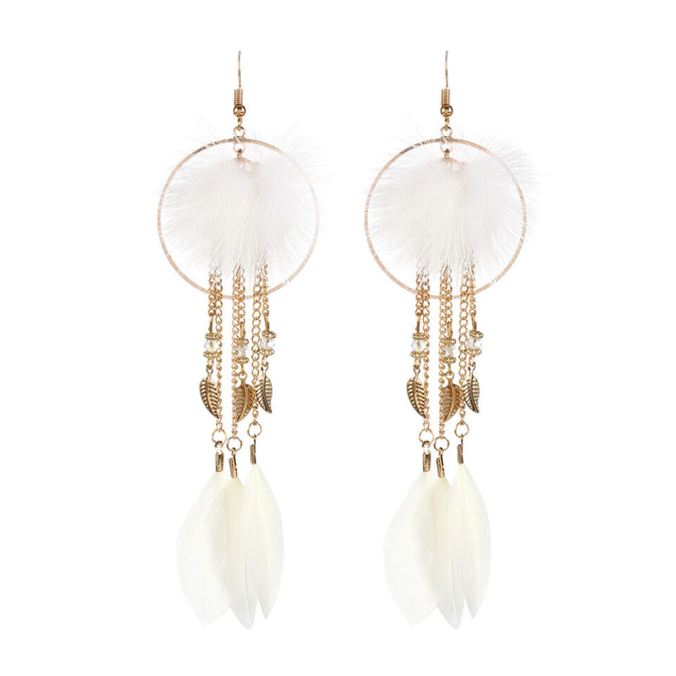 party wear feather western earrings