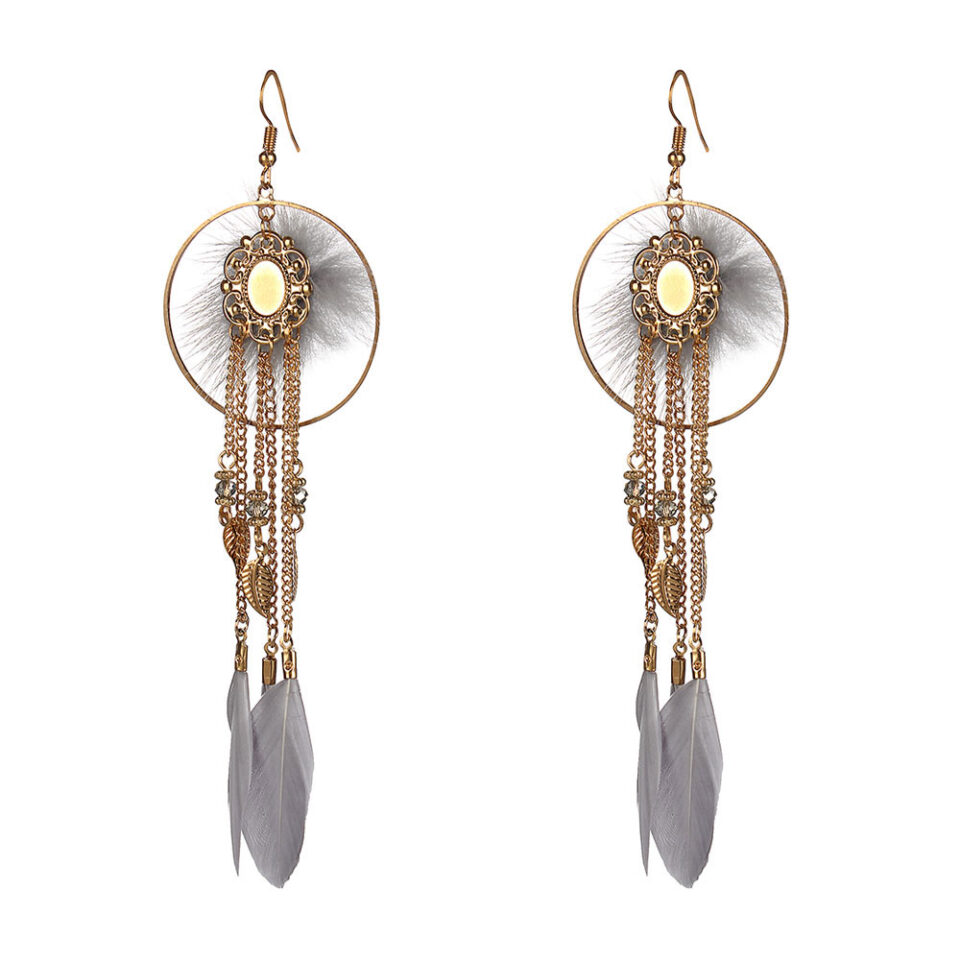 beautiful feather earrings