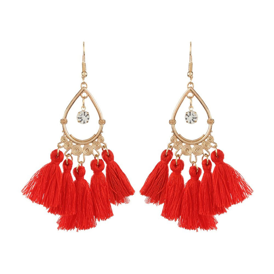 long feather earrings