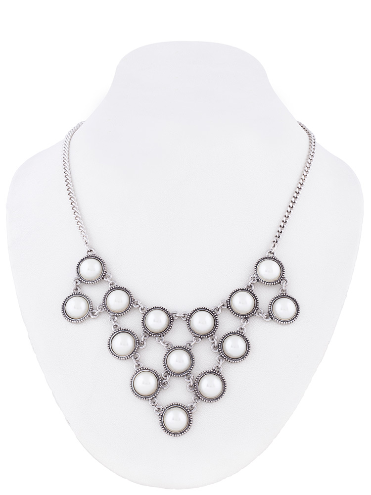 ethnic silver necklace