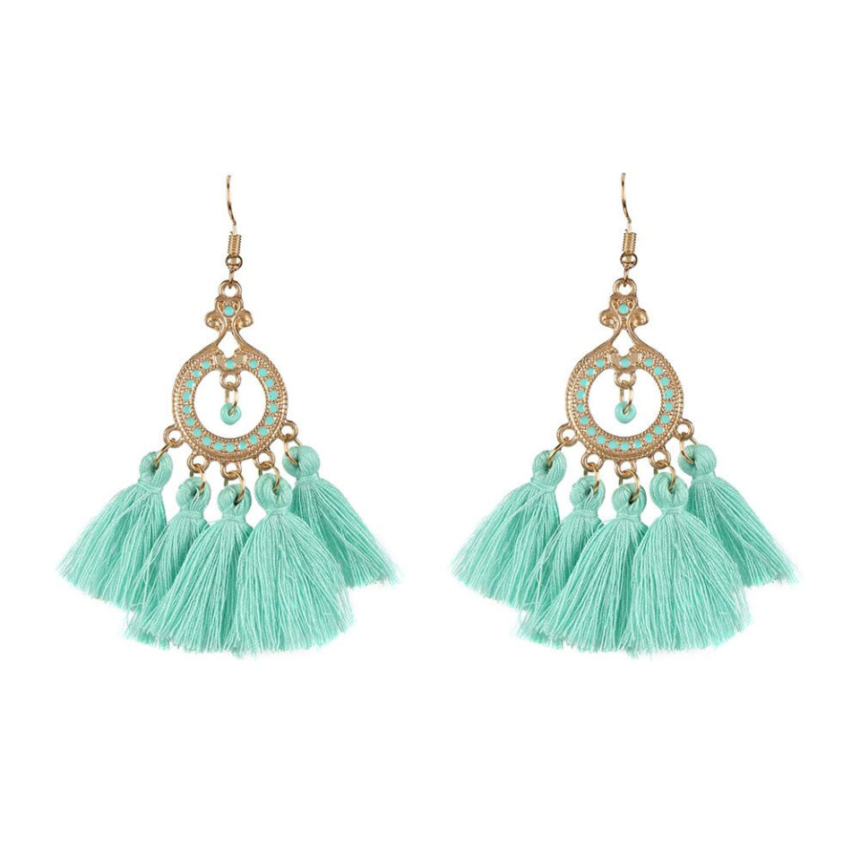 feather tassel earrings