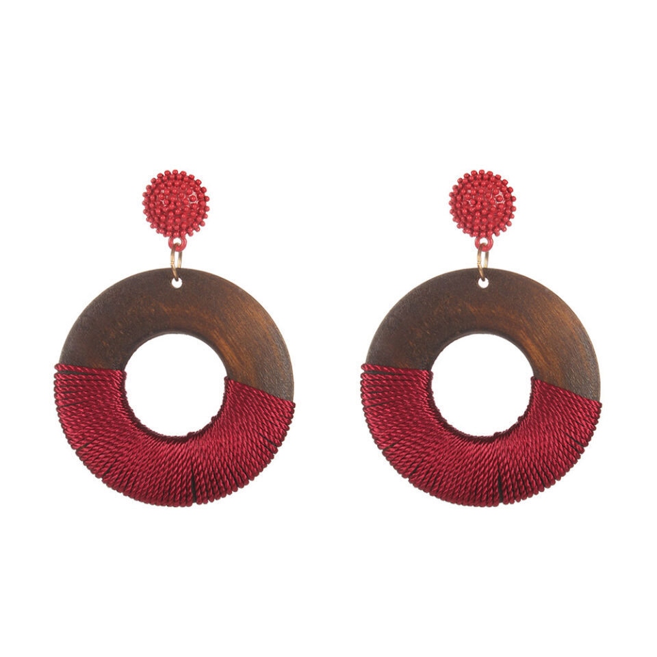 wood hoop earrings
