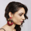 Belleza Ruby Exclusive Wood Earrings