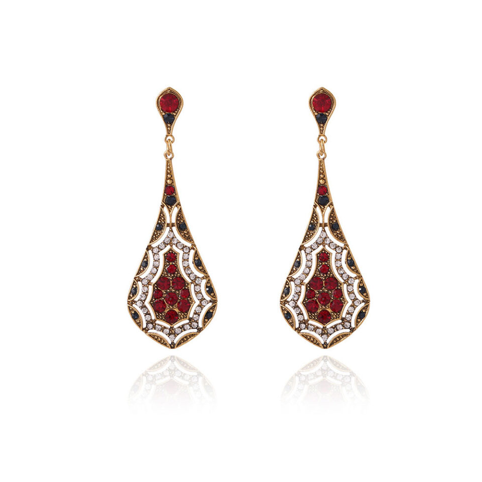statement drop pink earring for woman