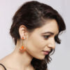 Cosmos Orange Earrings
