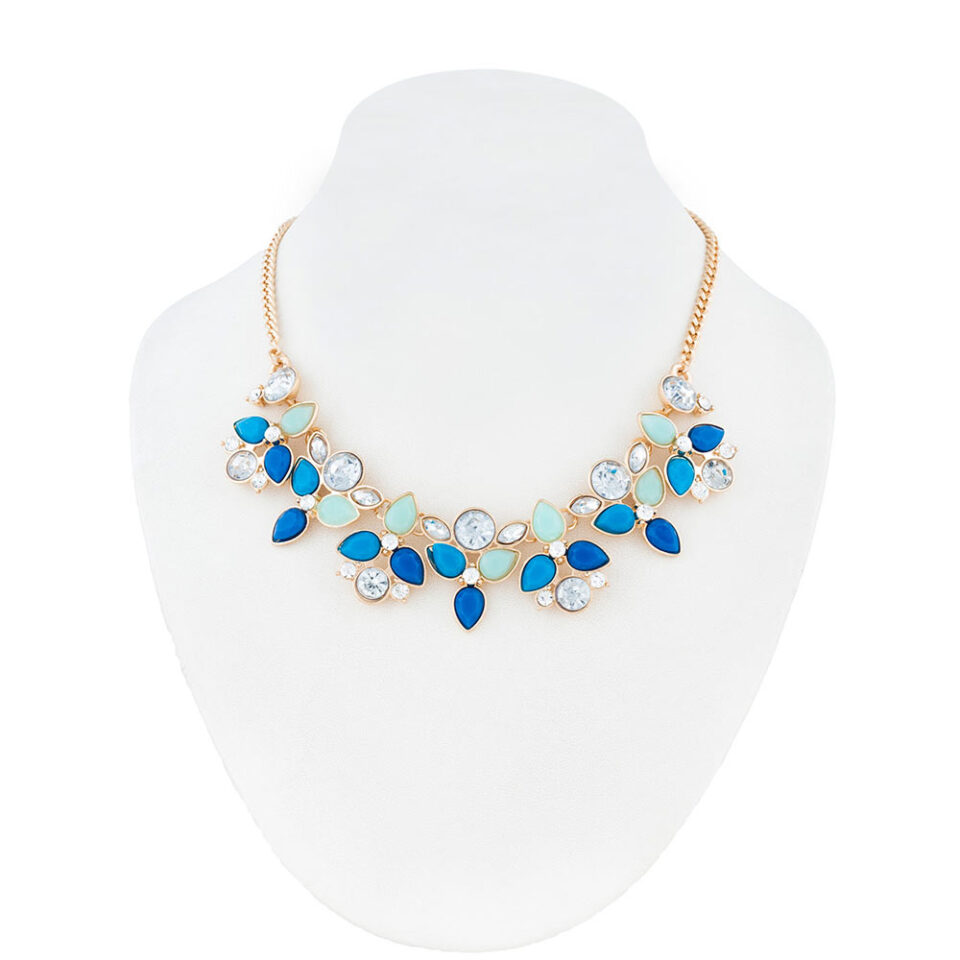 blue statement necklace