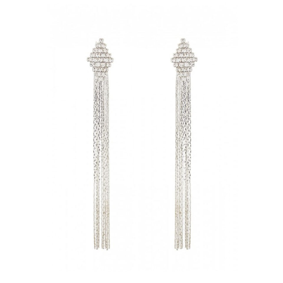 beautiful long drop party wear earrings