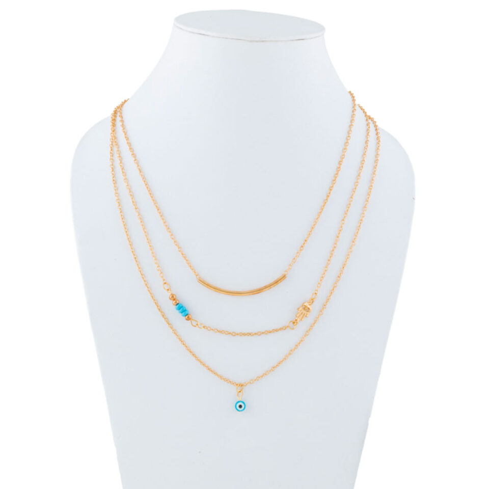 layered office wear necklace