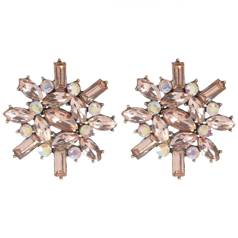 crystal beaded pretty party wear stud earrings
