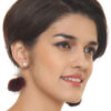 Pom-pom Fur Wine Earrings