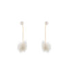 Pom-pom Fur White Exclusive Earrings