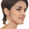 Pom-pom Fur White Exclusive Earrings