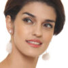 Pom-pom Fur White Exclusive Earrings