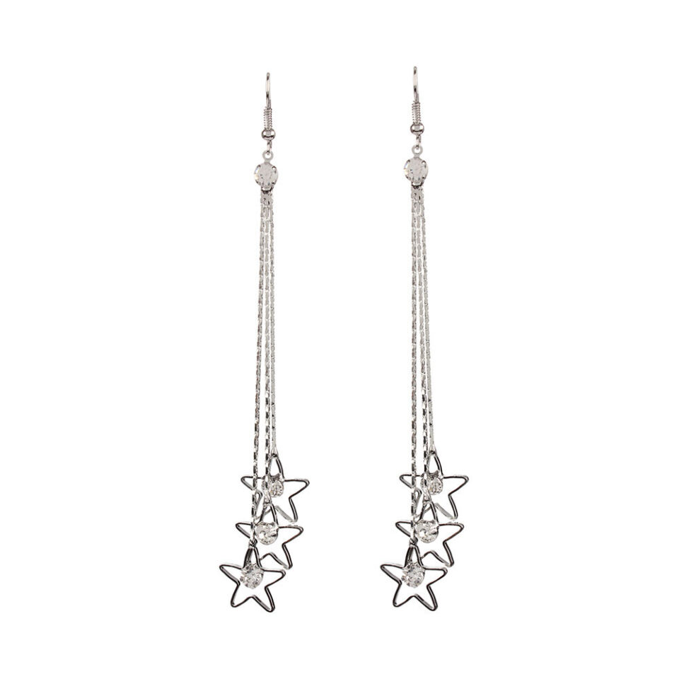 western sterling drop tassel earrings