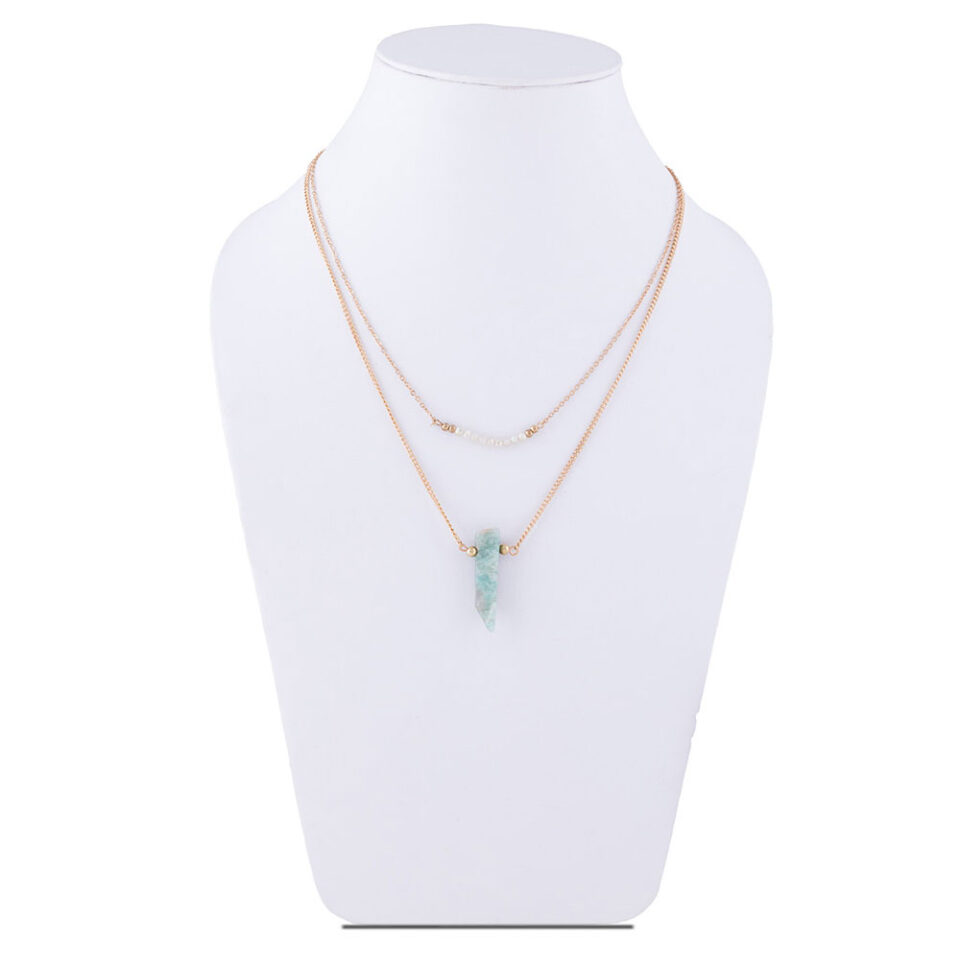 office wear golden necklace