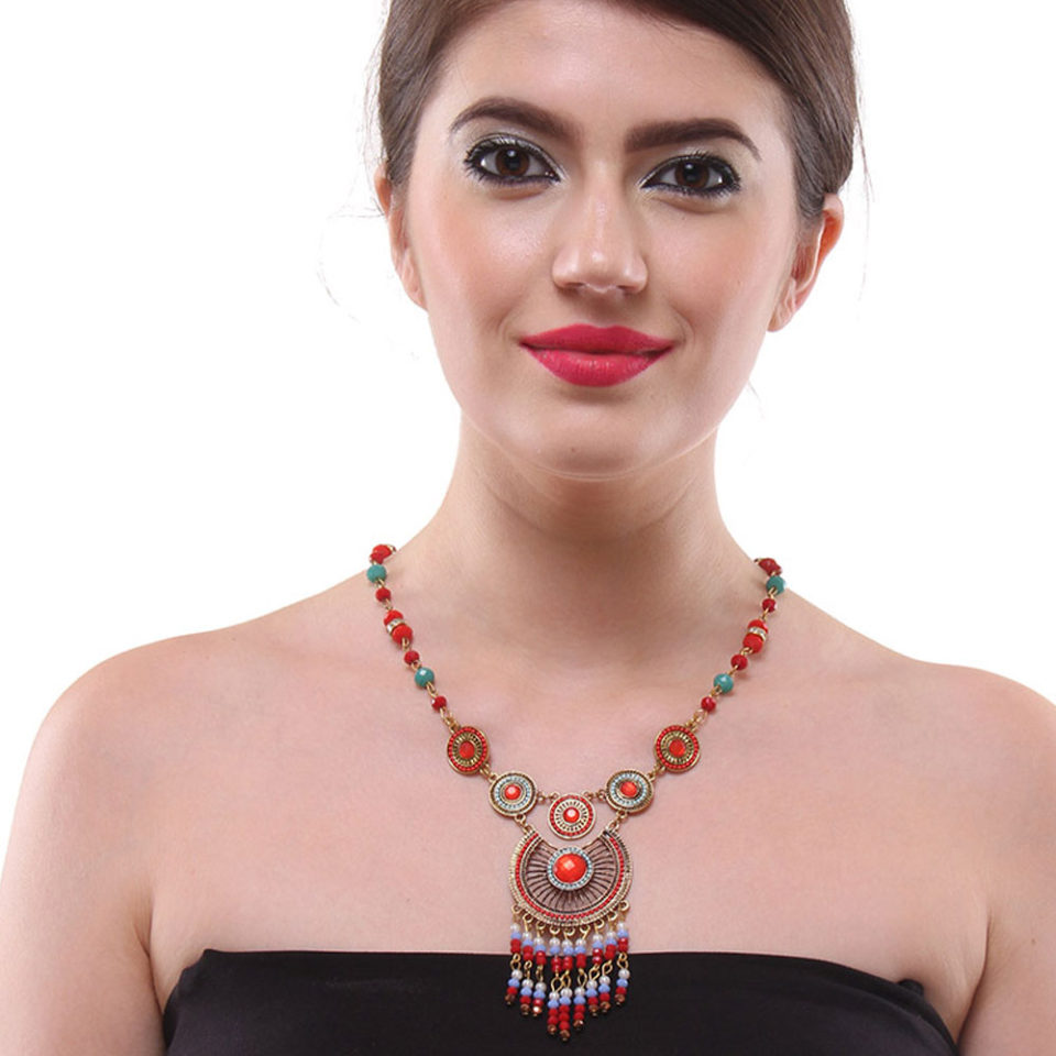 long red chain necklace