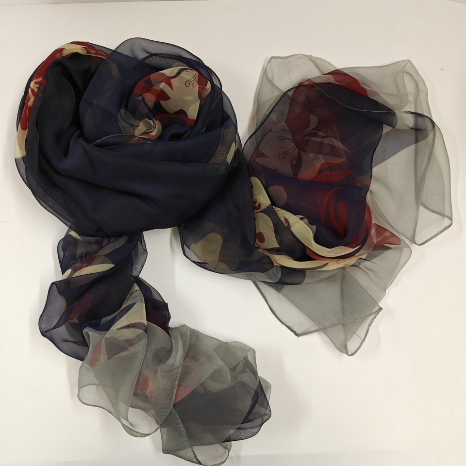 grey and black summer scarfs