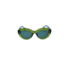 Bold Green Oval Sunglasses