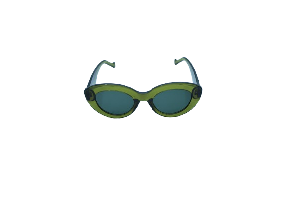 Bold Green Oval Sunglasses