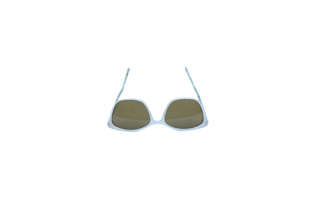 White Rectangular Polarized Sunglasses